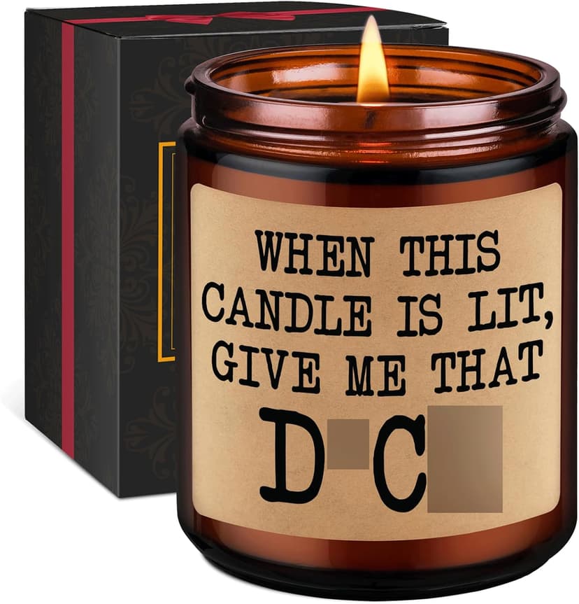 GSPY Scented Candle - Cute Gifts for Boyfriend - Bachelorette Gifts for Bride - Funny Christmas, Anniversary, Birthday, 5 Senses Presents for Him, Boyfriend, Husband, Men, Fiance, Couples, Women, Her