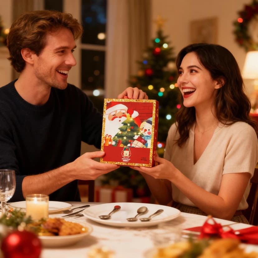 Christmas Teaspoon Gift Set of 4 |Premium 5.6 Inch Stainless Steel Small Spoon | Coffee Spoons for Dessert & Tea | Christmas Decorations Indoor & Kitchen Decor | Hostess Gifts