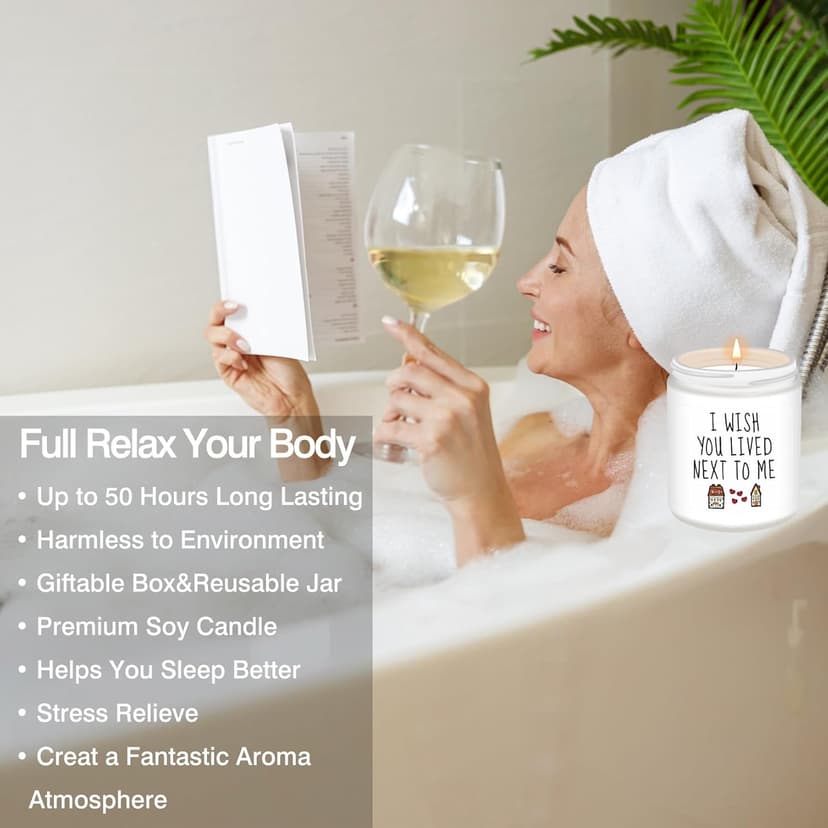 Homsolver Gifts for Women, Birthday Gifts for Women, Unique Friendship Gift for Best Friend Birthday, Her, BFF, Sisters, Besties, Mom - Funny Lavender Scented Candles