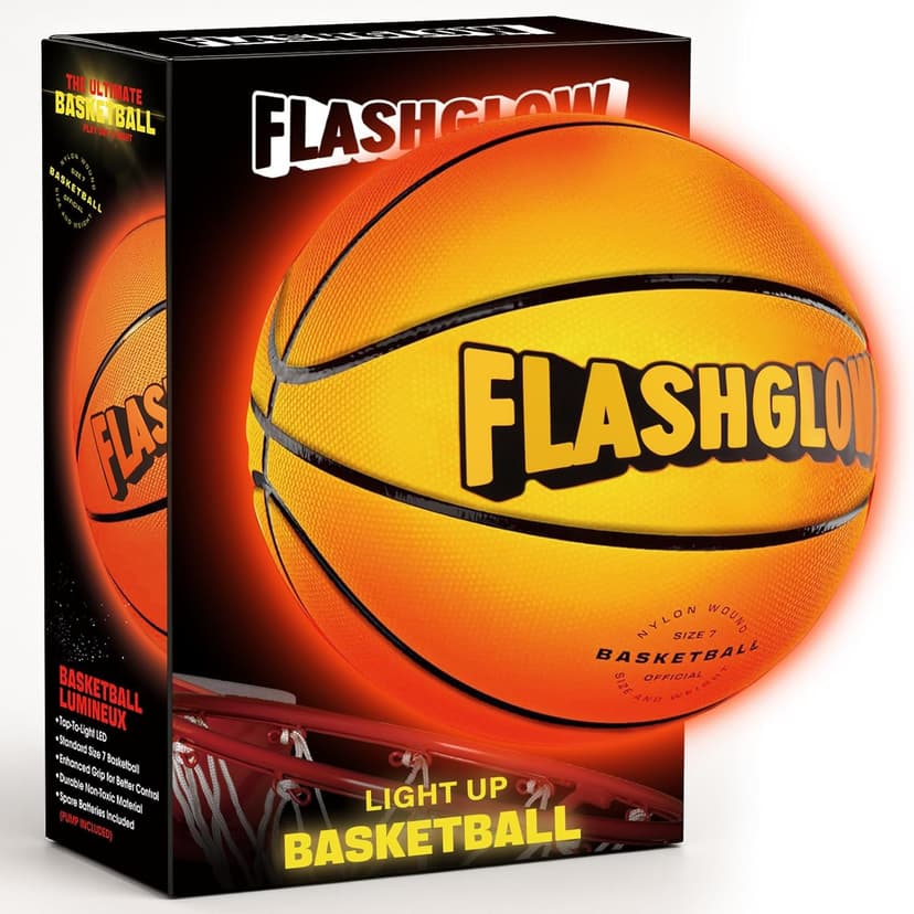 Light Up LED Basketball for Teen Boys: Cool Nighttime Ball Game Gifts for Birthday Christmas Easter – Size 7 Outdoor Rubber Ball for Boys Girls 8-15+ Year Old