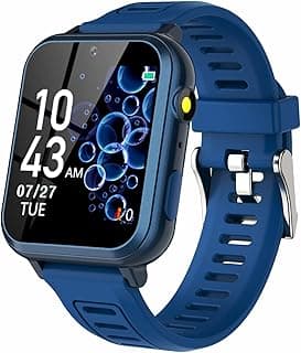 Kids Smart Game Watch with 24 Games HD Touch Screen Video Camera Music Player Pedometer Flashlight Alarm Clock 12/24 hr, Gifts for 5-12 Year Olds Boys