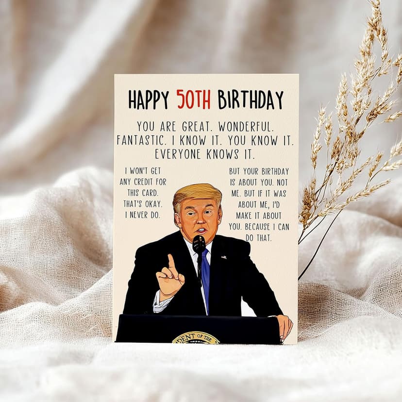 Funny 50th Birthday Card, Great 50th Birthday Gifts, Naughty Birthday Card for Him Her, Great 50 Years Old Birthday Decorations for Parents