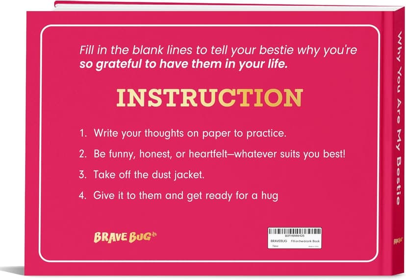 What I Love about Bestie Book - Best Friend Unique Gifts For Women, Friendship Gifts For Women - Best Friend Birthday Gifts - Personalized Christmas Gifts for Best Friends Fill-in-the-Blank Journal