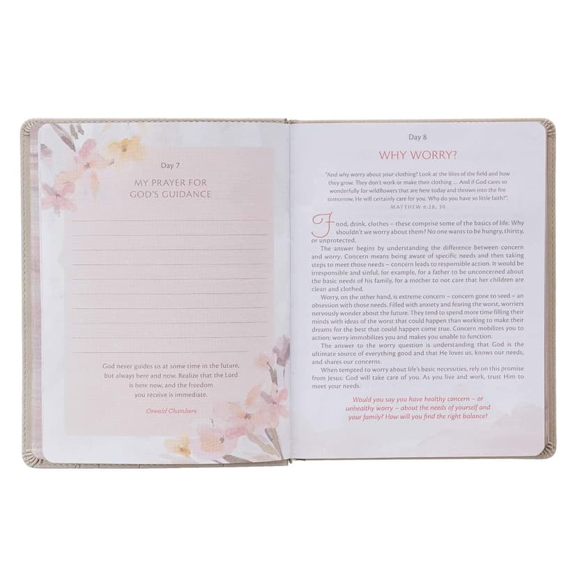 My Quiet Time Devotional - 365 Devotions for Women To Bring You Into The Peace Of The Presence of God Cappuccino, Faux Leather Flexcover Gift Book w/Ribbon Marker