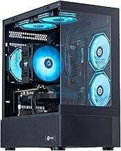 Gaming PC Desktop Computer,AMD Ryzen 5 5500 4.2 GHz,GeForce GTX 1660 Super 6GB,1TB NVMe SSD,16GB DDR4 3200MHz, Air Cooled Prebuilt,650W PSU,Windows 11 Home, Gamer PC, Black