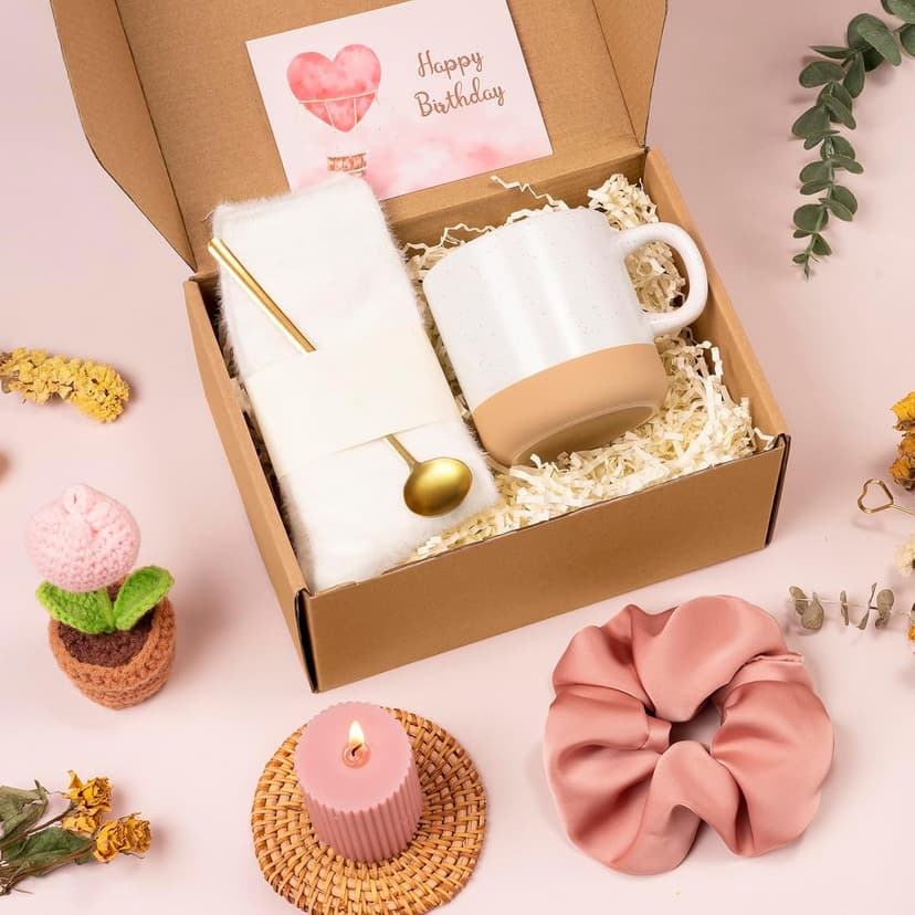 Birthday Gifts for Women, Happy Birthday Gift Basket for Women, Unique Woman Birthdays Gift Box for Her Mom Sister Wife Girlfriend Coworker Bestie Female Friendship Best Friend Employee Gifts Ideas