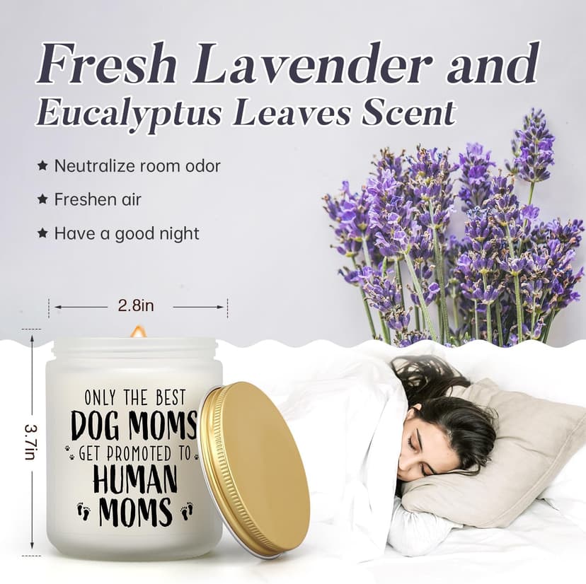 New Mom Gifts for Pregnant Women, Funny Dog Mom Pregnancy Gift for Expecting Moms, Mother to be Gift for First Time Mommy, Congrats on Pregnancy Candle Present for Wife Friend Sister