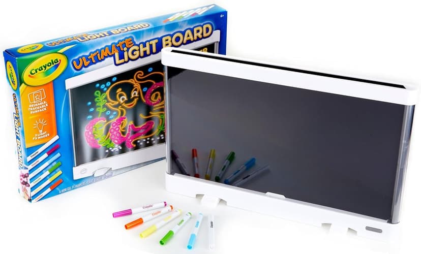 Crayola Ultimate Light Board - White, Kids Drawing Tablet, Holiday & Christmas Gifts, LED Drawing Board, Sketching Art Projector, Toys for Boys & Girls, 6+