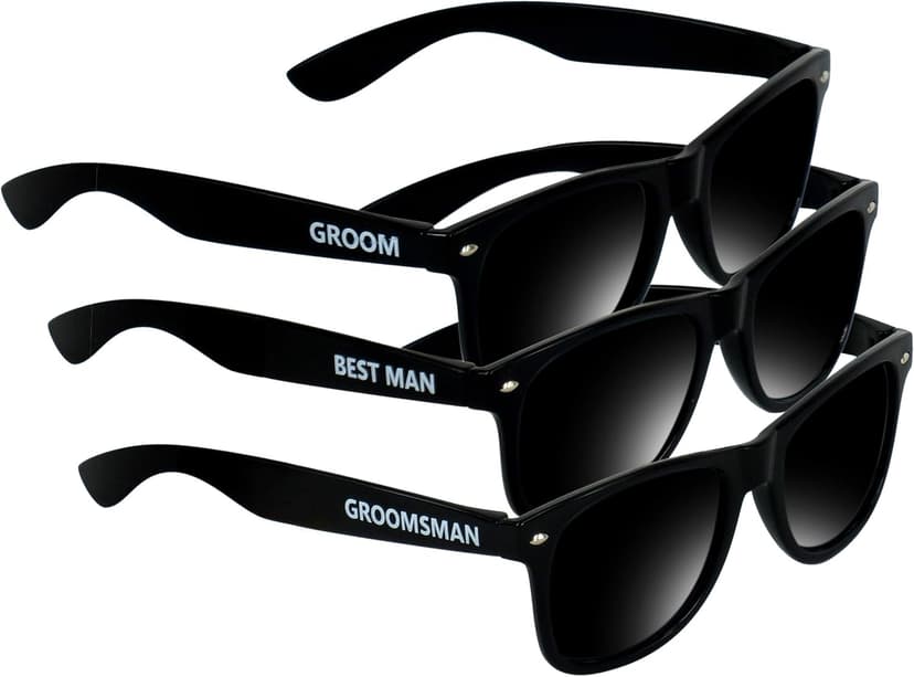 LADY&HOME Bachelor Party 7pcs Wedding Sunglasses for Groom, Best Man, Groomsmen Gifts Wedding Favor
