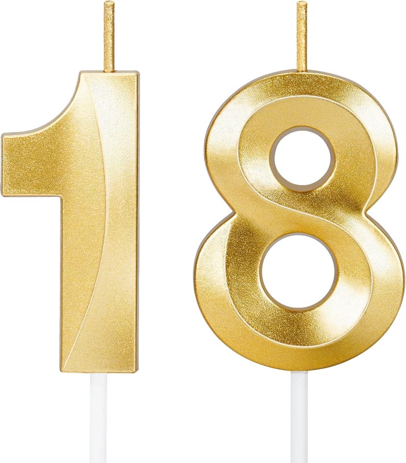 18th Birthday Candles,18th Birthday Decorations for Girls Boys,Happy Birthday Cake Topper for Men,18 Year Old Boy Birthday Gifts