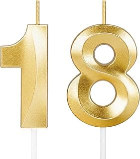 18th Birthday Candles,18th Birthday Decorations for Girls Boys,Happy Birthday Cake Topper for Men,18 Year Old Boy Birthday Gifts