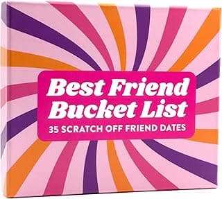 Best Friend Bucket List Scratch Off Cards – 35 Fun Adventure Date Ideas for Friends – Unique Gift for Women, Besties, or BFFs – Fun Friendship Gift for Birthdays or Holidays
