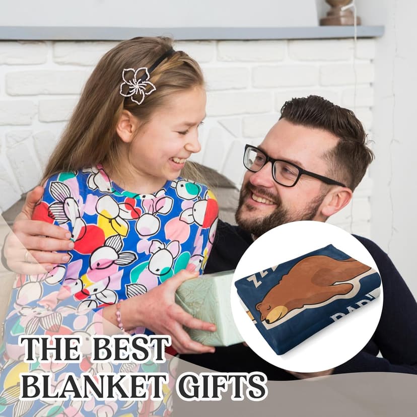 Birthday Gifts for Dad, Funny Dad Gifts from Daughter Son, Gift for Dads Birthday, Dads Gift for Birthdays Christmas Fathers Day Ideas, Father Birthdays Present Fleece Blanket 60"×50"