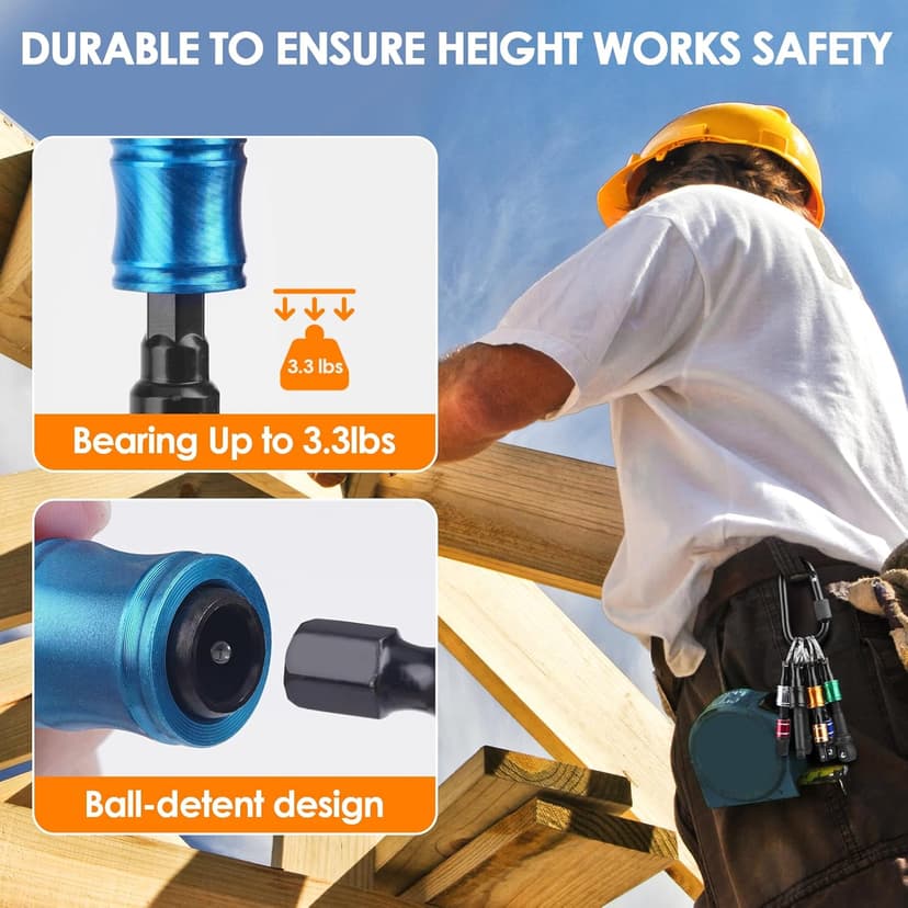 Bit Holder Stocking Stuffers for Men Gifts for Christmas Gifts for Men Who Have Everything Tools for Men Magnetic Drill Bit Holder Keychain Cool Gadgets White Elephant Gifts for Adults Dad Husband Him