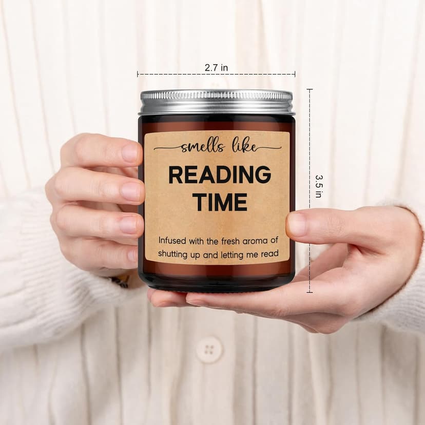 GSPY Reading Candle, Book Lovers Gifts, Readers, Bookish Present - Reading Accessories, Cute Reader Present - Funny Christmas, Birthday Gifts for Book Lovers Women, Bookworm, Librarian, Men, Booklover