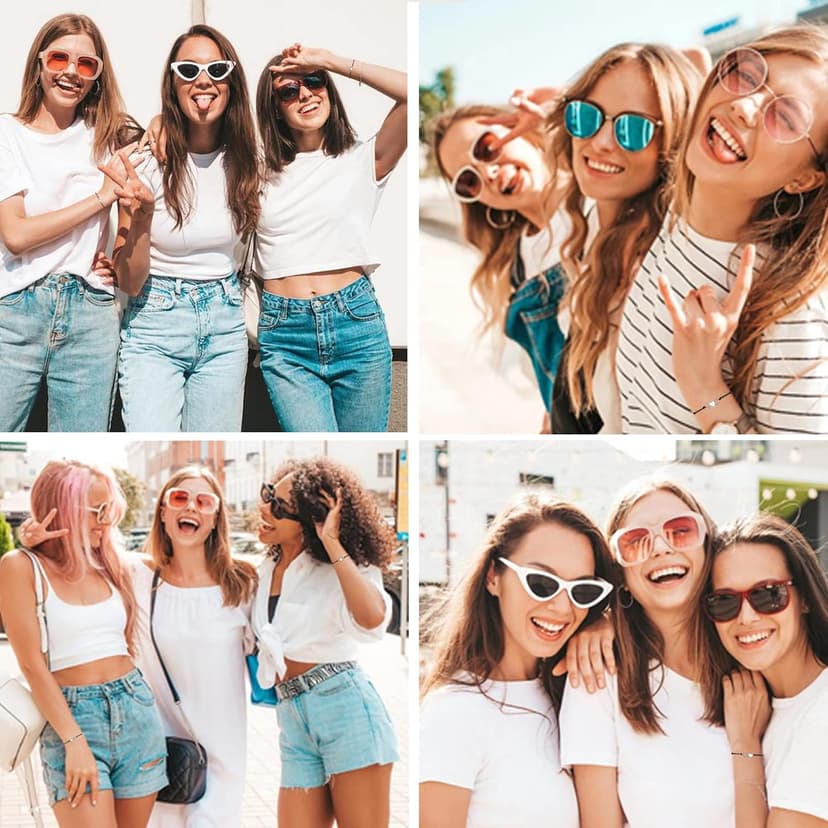 HOHOTANG Best Friend Bracelets for 3, Friendship Bff Matching Heart Bracelet for Women, Trio Bracelets Adjustable Birthday Jewelry Gifts for Best Friends