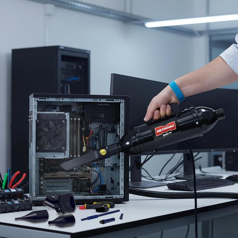 METROVAC DataVac® ESD Safe Pro Series MDV-1ESD, Compact Computer Vacuum & Blower for Electronics, Anti-Static, HEPA Filtration, and Durable