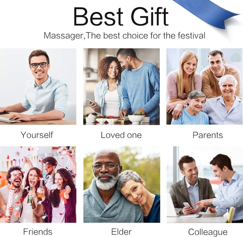 Mo Cuishle Shiatsu Back Shoulder and Neck Massager with Heat, Electric Deep Tissue 4D Kneading Massage, Best Gifts for Women Men Mom Dad, Fathers Day, Mothers Day, Christmas Gifts