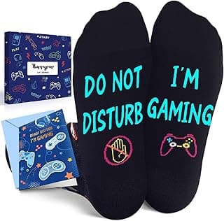 Gamer Gifts for Teens Boys - Video Game Gifts, Gaming Socks for Kids 4-18 Years with Greeting Card