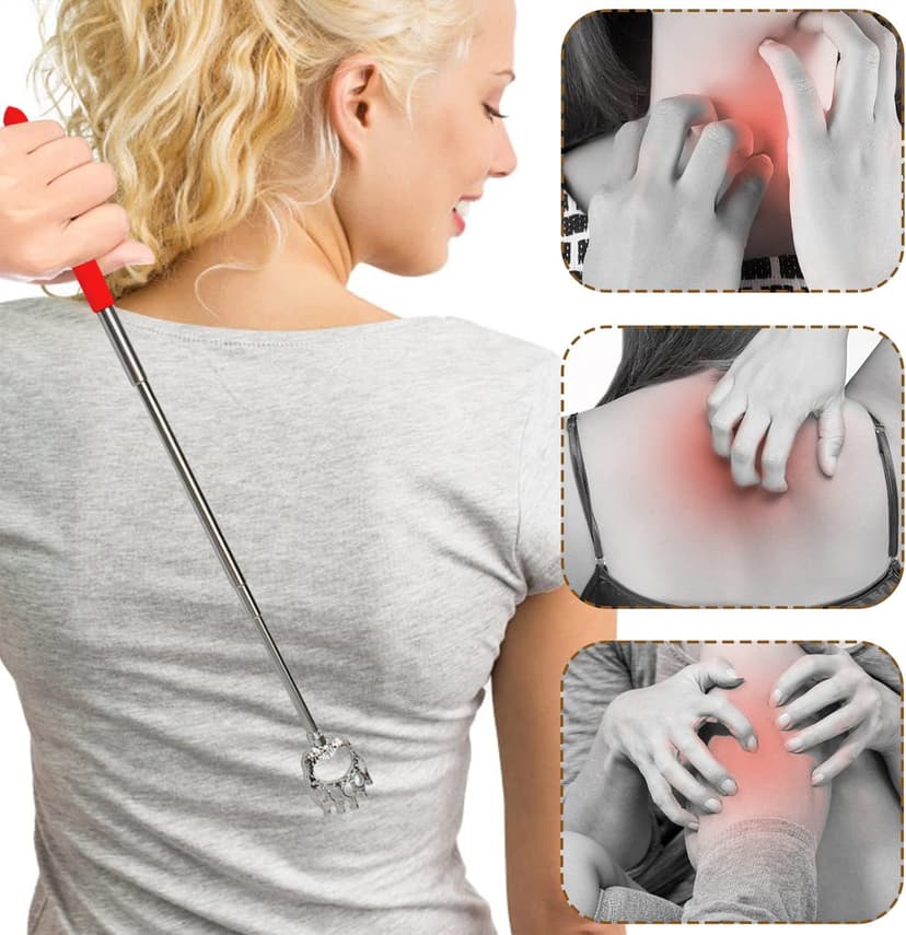 HOFASON 6 Pack Back Scratcher Fathers Day Dad Gifts, White Elephant Gifts for Adults, Stocking Stuffers for Men Women Teens, Prizes for Adults, Extendable Bulk Back Massager for Thanksgiving Birthday