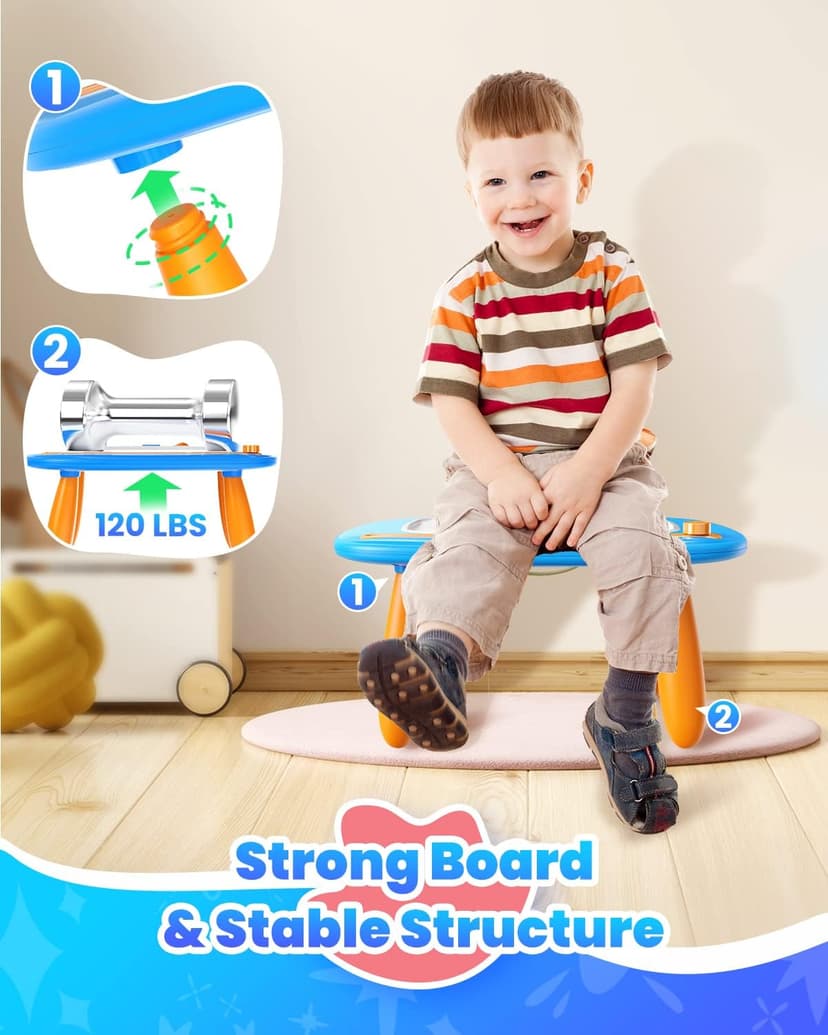 Toddlers Toys Ages 1-3, Magnetic Drawing Board, Doodle Board Pad Learning and Educational Toys for 18 Months Baby 1-3 Yr Kids Birthday Gifts - Blue