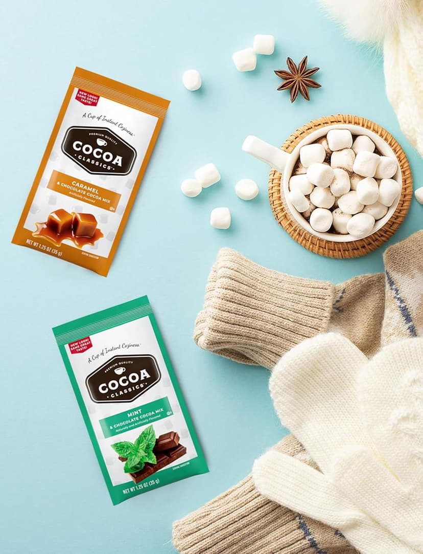 Hot Cocoa Mix Gift Set ? 30 Count, 7 Flavors | Cozy Hot Chocolate Sampler Box for Students, Coworkers, Teens, Family & Friends