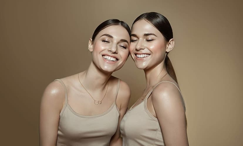 Suavell Sister Necklace - Sterling Silver Interlocking Double Circle Necklace - Birthday Gift for Sister - Maid of Honor Gift