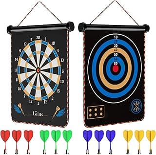 Gitus Magnetic Dart Board Indoor Outdoor Games for Kids with 12 Darts, Gifts for Teenage Boys Teen Boy Gift Ideas Gifts for Boys 8 9 10 11 12 13 14 Years Old Game Room Decor