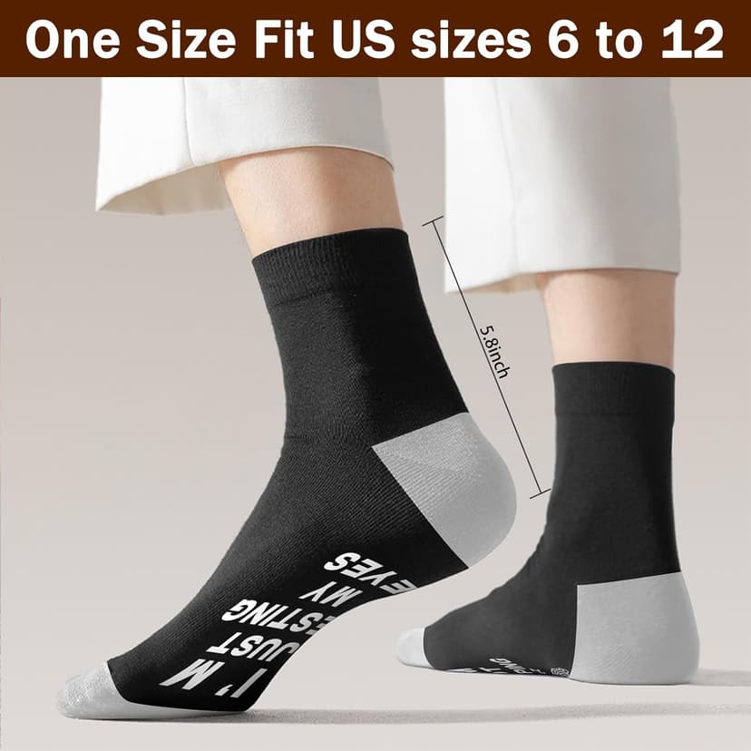 Dealswin Birthday Gifts for Men Dad Fathers Him Husband, I'm Not Sleeping I'm Just Resting My Eyes Socks