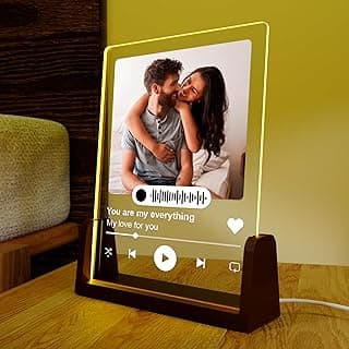 EGD Spotify Decorative Plaque Personalized Gifts, Custom Gifts for Him Her, Customized Picture Frame for Boyfriend Girlfriend Couple Wife Women on Anniversary Birthday, Made in USA