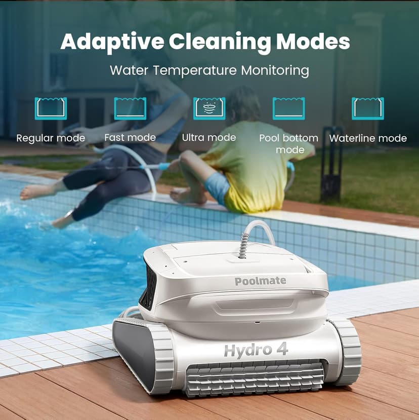Chasing Hydro 4 Pool Vacuum for Inground Pools | 210-Min Battery Pool Robot for Floor, Wall & Waterline Cleaning | Smart App Control | 5070 GPH Suction Perfect for Pool Opening Season