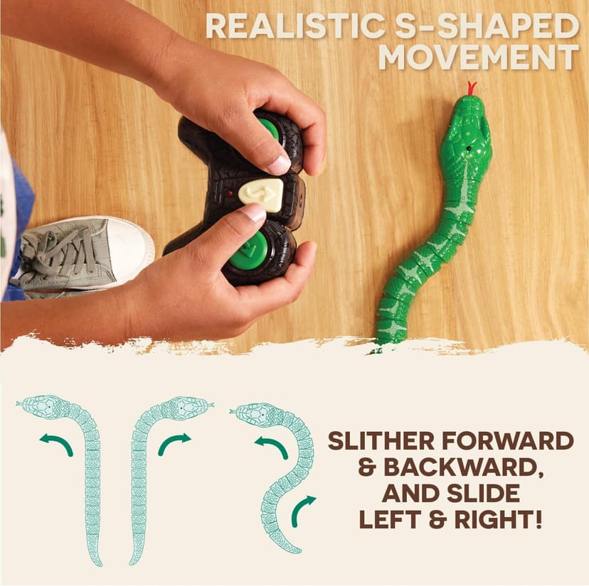 Terra by Battat – Remote Control Emerald Tree Boa Snake Toy, Realistic Moving Electronic Animal for Kids with Easy Operation, Fun Reptile Adventure, Includes Transmitter, Ages 6+ Years