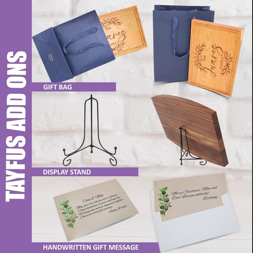 Personalized Christmas Gifts for Women, Customized Gifts for Mom – Custom Cutting Board for Mom or Grandma, Birthday, Christmas Gift Idea from Son, Daughter, Grandkids