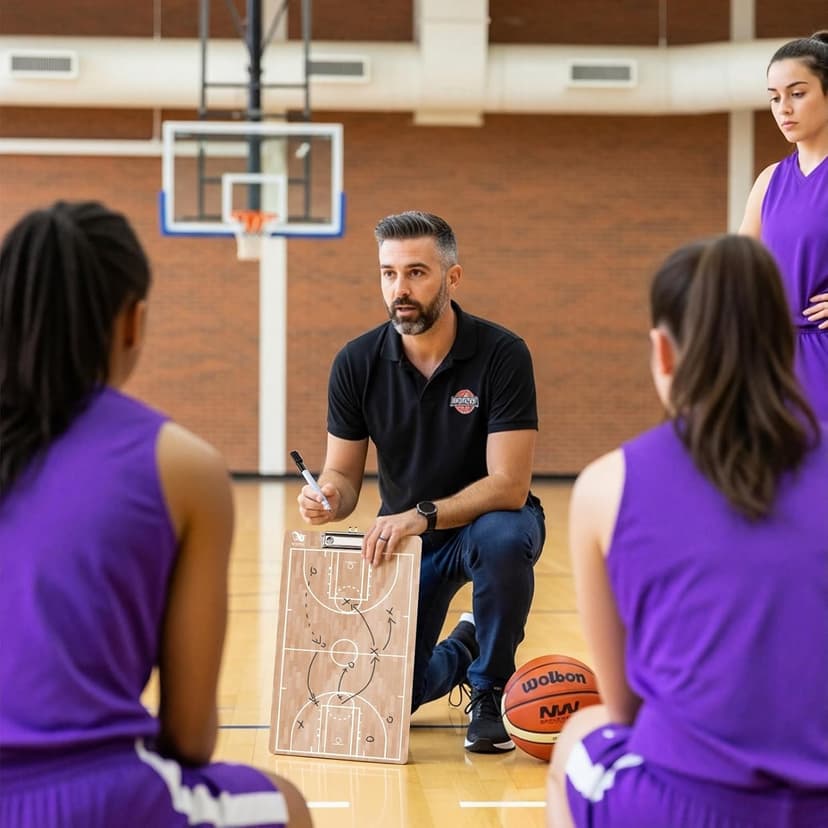 WISYOK Double-Sided Basketball Coaching Clipboard, Dry Erase Board for Coaches, Ideal Basketball Coach Gift
