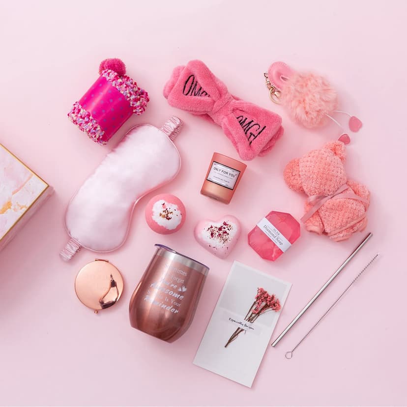 Gifts Basket for Women - Birthday Gifts for Women,Women Gifts Set Contains 13 Items Unique Female Gift Ideas,Relaxing Care Package Self Care Gift Box for Women Mom Wife Bestie Sister