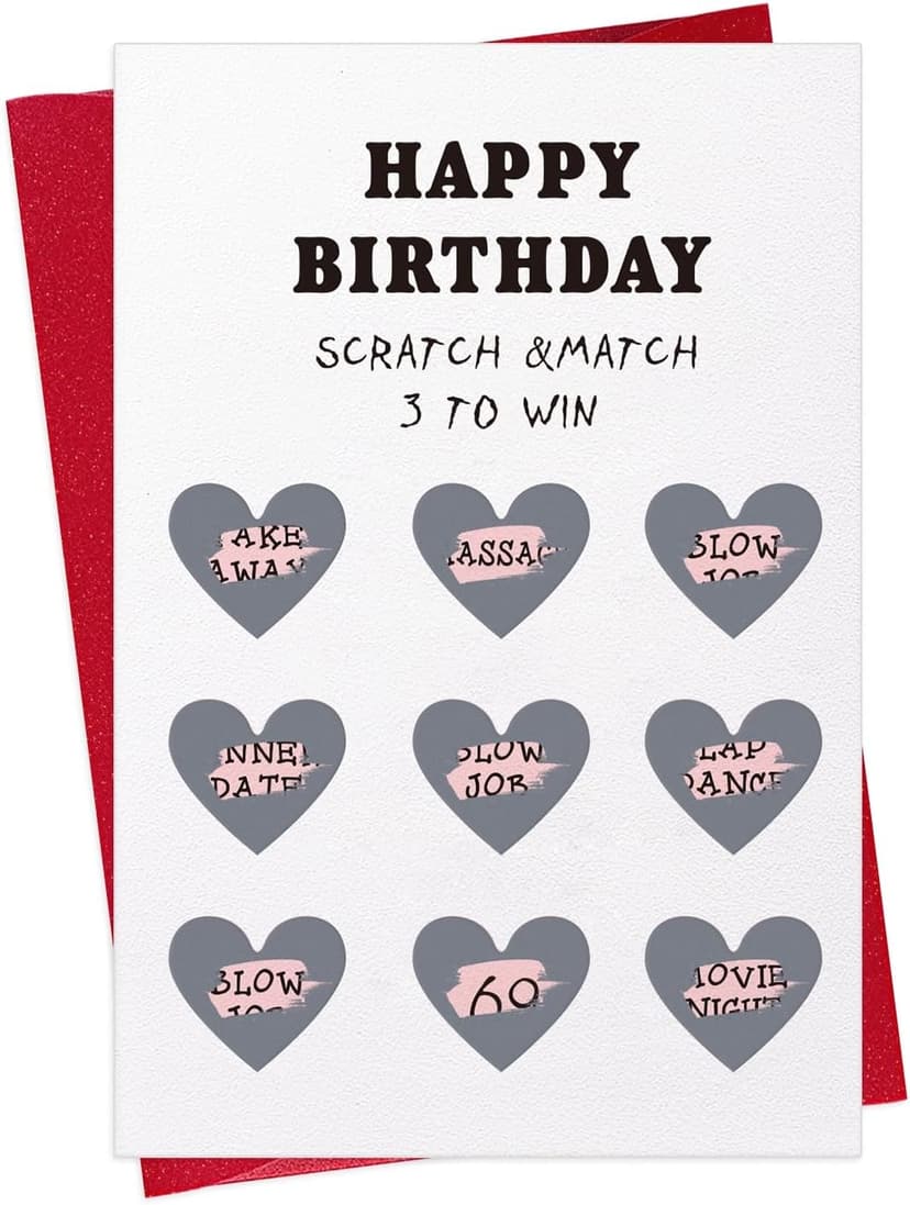 WhatSign Funny Birthday Card for Boyfriend - Husband Scratch off Birthday Card with Envelope- Hilarious and Interactive Gift for Men Women Her Him Husband Boyfriend