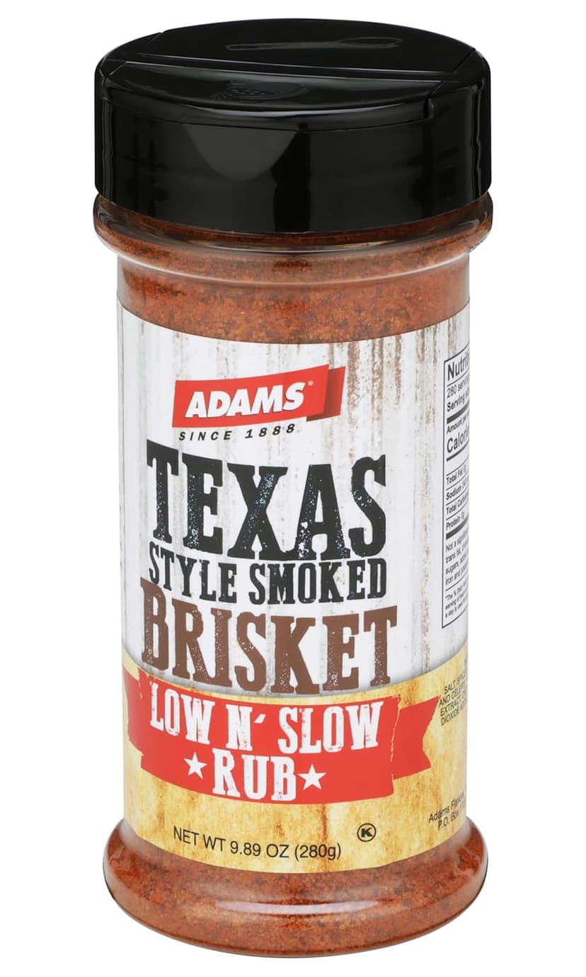 Adams Texas Style Smoked Brisket Low N’ Slow Rub, 9.89 Ounce Bottle (Pack of 1)