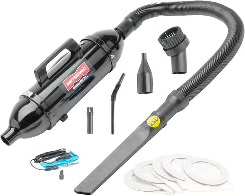 METROVAC DataVac® ESD Safe Pro Series MDV-1ESD, Compact Computer Vacuum & Blower for Electronics, Anti-Static, HEPA Filtration, and Durable
