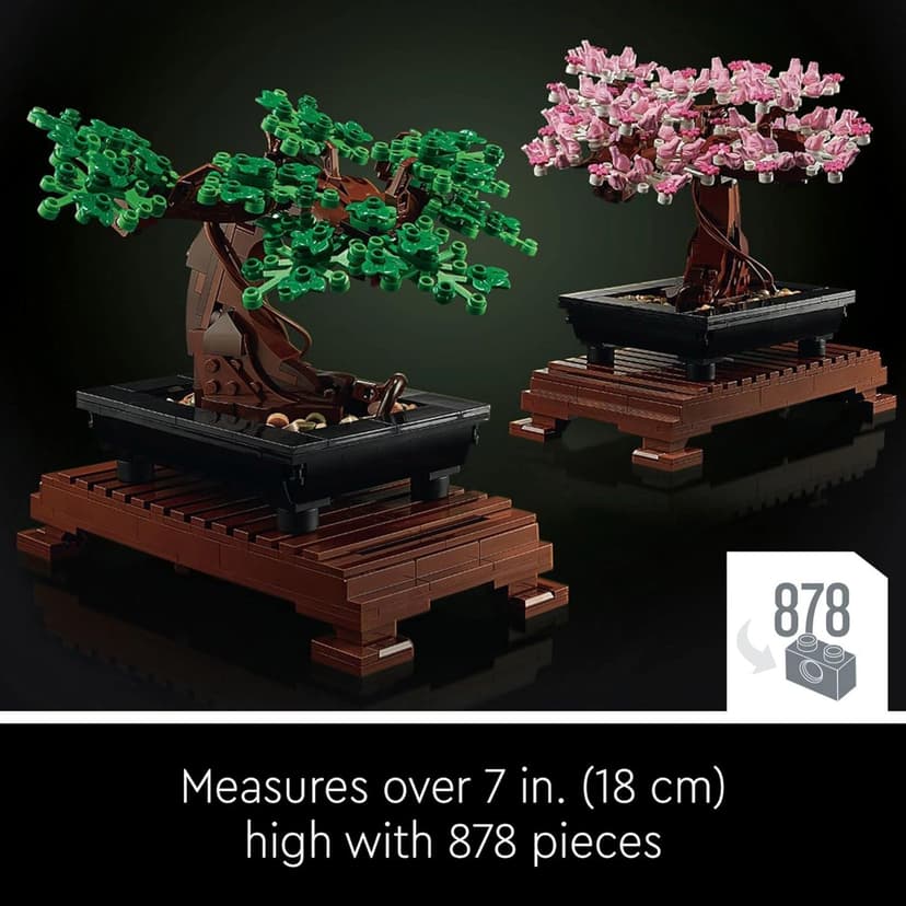 LEGO Icons Bonsai Tree Building Set - Artificial Bonsai Tree Plants for Home Decor, Adults Ages 18+ - Faux, Fake Plants for Table, Desk, Office - Birthday Gift for Men & Women - 10281