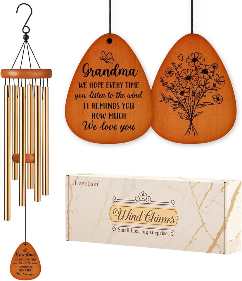Gifts for Grandma, Grandma Wind Chime, Mother's Day Best Gift for Grandmother, Grandma Birthday Gifts from Grandchildren, Mothers Day Thanksgiving for Grandma