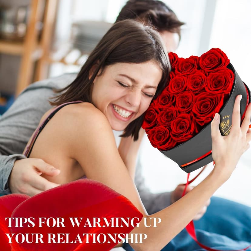 16-Piece Preserved Rose Birthday Gifts for Women, Eternal Rose Preserved Flowers for Delivery Prime Mothers' Day, Valentine's Day, Christmas, Birthday - Red Roses