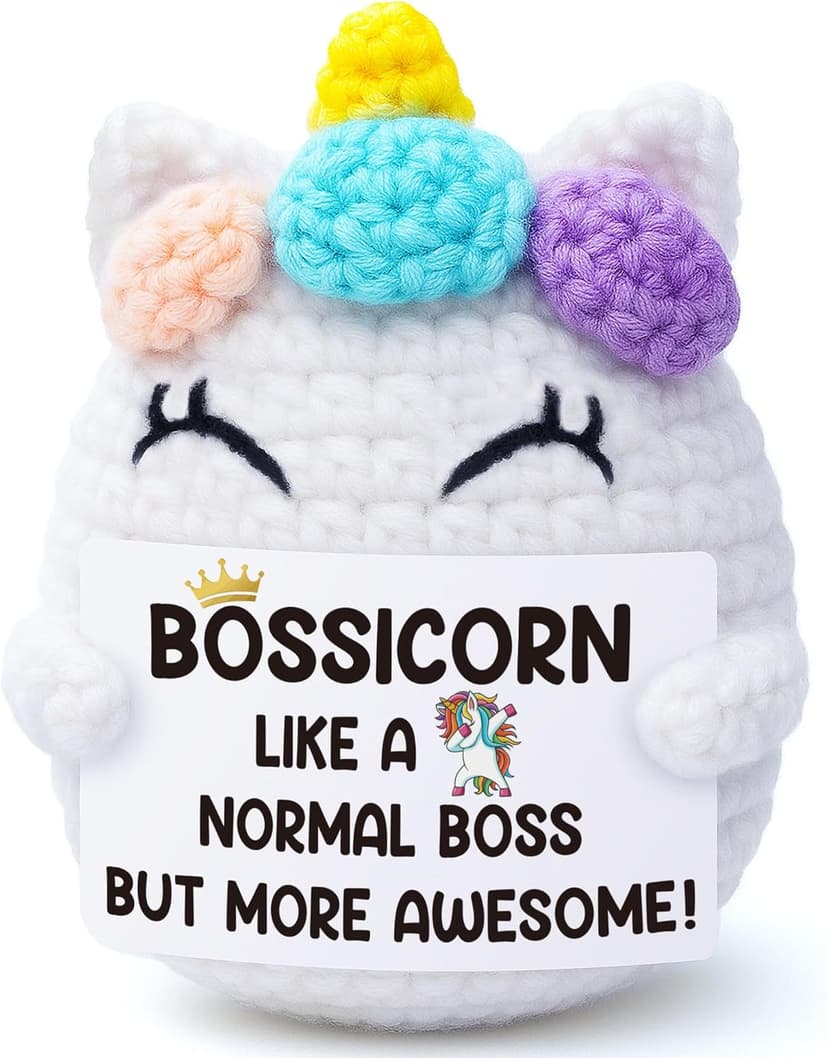 Christmas Boss Gifts for Boss Lady Women, Bossicorn Xmas Stocking Stuffers White Elephant Birthday Unicorn Office Gift for Boss Female Appreciation Thank You Present for Supervisor Manager Leader