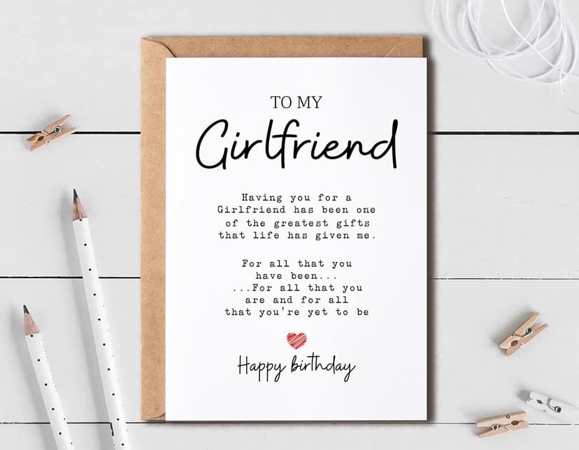 To My Girlfriend - Girlfriend Birthday Card - Girlfriend Is The Greatest Gifts In My Life - Birthday Card For Girlfriend - Gift For Girlfriend Card