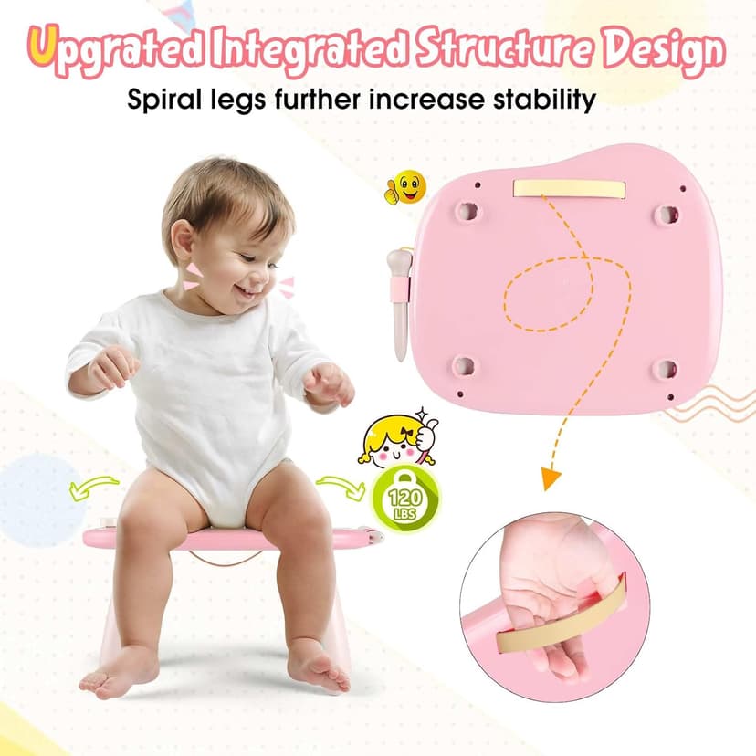 Smasiagon Magnetic Drawing Board for Kids, Toddler Toys for 1-2 Year Old Girl, Portable Doodle Board Pad Learning and Educational Toys for Ages 1 2 3 Year Old Baby Girl Birthday Gift（Pink）