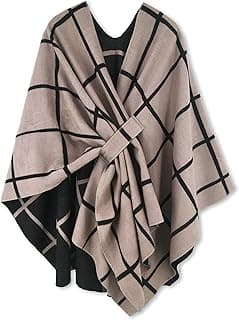 Moss Rose Women's Shawl Wrap Poncho Ruana Cape Open Front Cardigan Shawls for Fall Winter