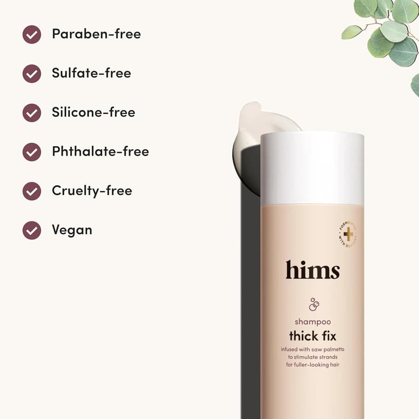 hims Thick Fix Shampoo & Conditioner Set - Thickening Shampoo and Conditioner with Saw Palmetto and Niacinamide - No Parabens or Sulfates, Vegan and Cruelty Free - Eucalyptus Grove - 2 x 6.4 fl oz