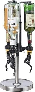 OGGI Professional 3-Bottle Revolving Liquor Dispenser, Stainless Steel