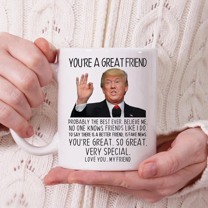 Aurahouse You're A Great Friend 11 Oz Coffee Mug, Christmas Gifts for Friends Men Women, Birthday Gifts for Best Friend, Funny Father's Day Gift Friends Present Ceramic Cup