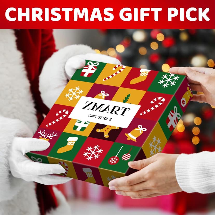 Zmart Christmas Gifts Stocking Socks for Women Men, Secret Santa Gifts Elf Stocking Xmas Gifts for Teens