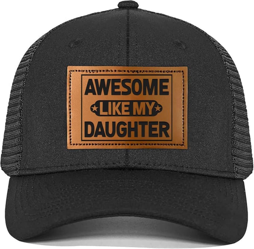 Gifts for Dad from Daughter - Funny Father Hat for Christmas - Dad Birthday Gifts from Daughter - Adjustable Fit, Comfortable Cotton, Perfect Present for Awesome Father Daughter Trucker Hat